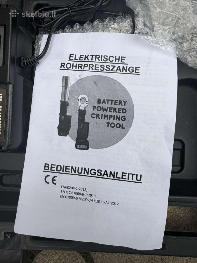 Akumuliatorinės vamzdžių presavimo replės - nuotraukos Nr. 5