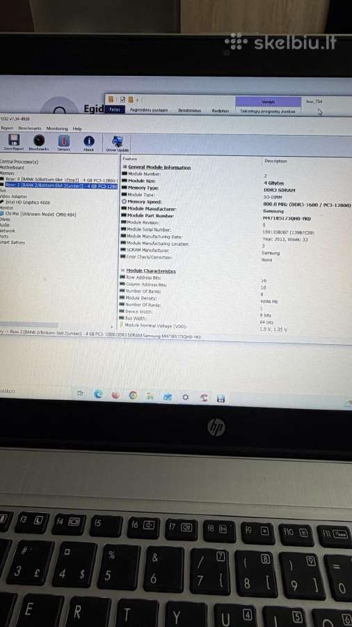Hp Elitebook folio 9470m:8470p - nuotraukos Nr. 5
