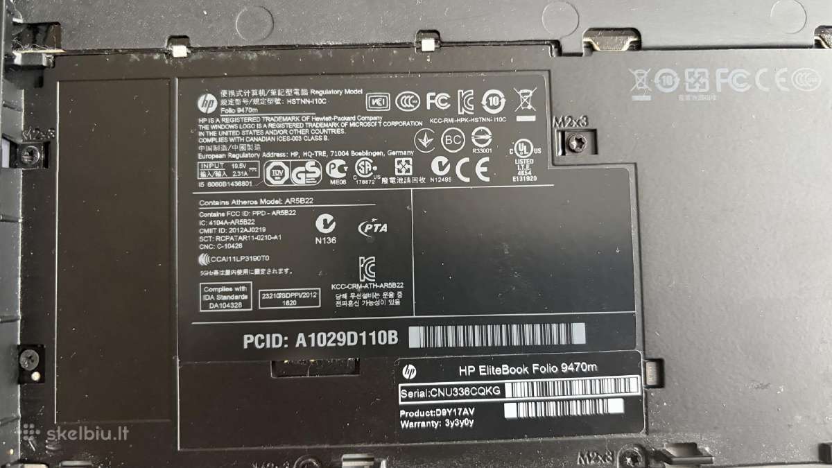 Hp Elitebook folio 9470m:8470p - nuotraukos Nr. 7