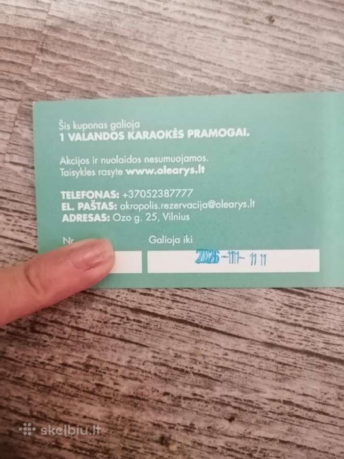Dovanų kuponas karaokei 1val Akropolis - nuotraukos Nr. 2