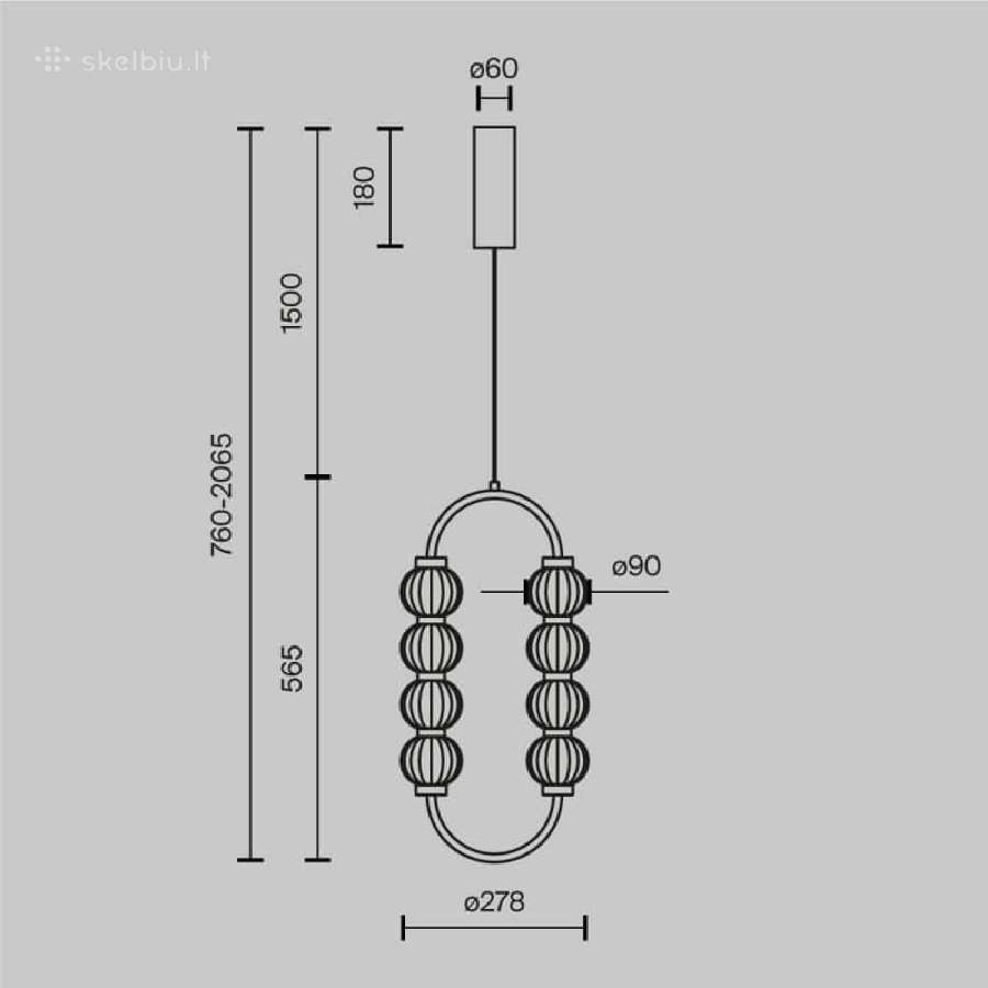 Maytoni Amulet – 2 stiklo LED šviestuvai - nuotraukos Nr. 7