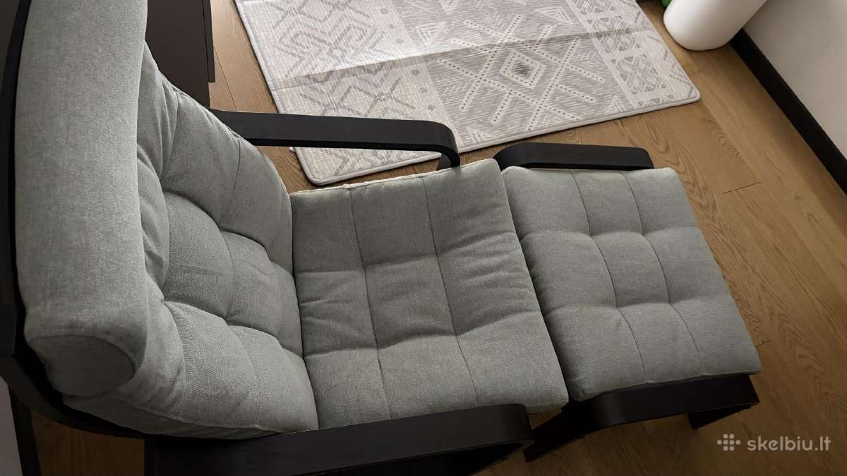 Ikea Poäng fotelis su kojų kėdute - nuotraukos Nr. 3