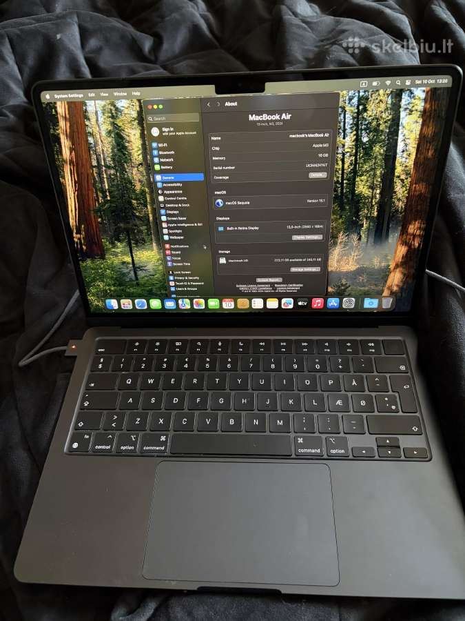 MacBook air m3 13inch 16gbram 256gbssd - nuotraukos Nr. 4