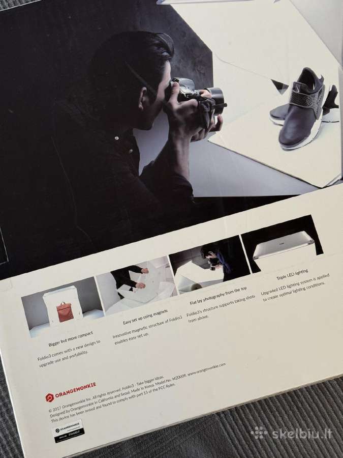 Fotografavimo dėžė su LED foldio's 3 - nuotraukos Nr. 8