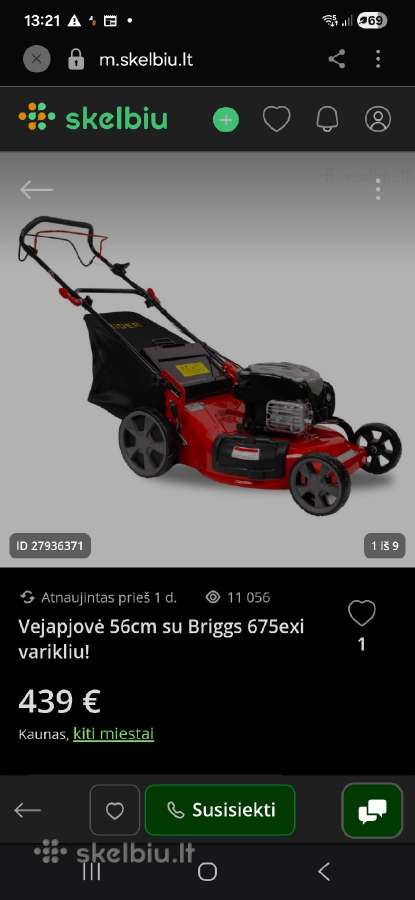 Praktiškai nenaudoti vejapjovė ir trimetis kokybiš - nuotraukos Nr. 3