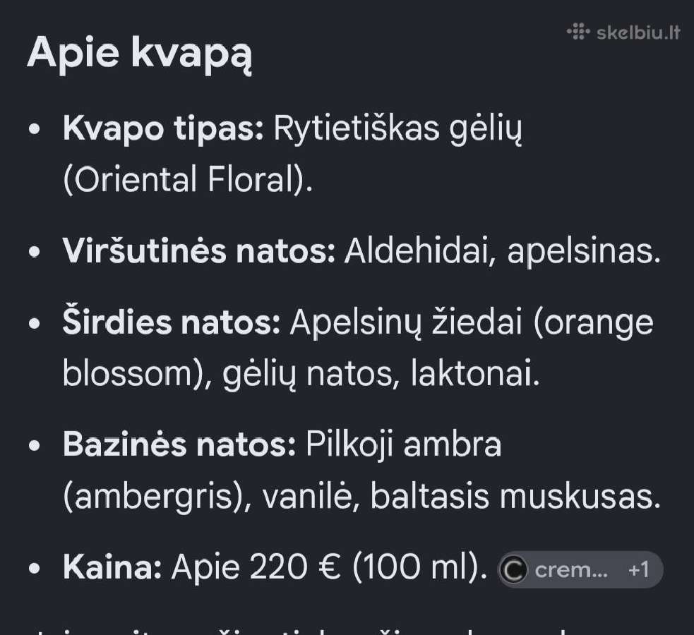 Lobjet kvepalai Alento iš Creme de la Creme - nuotraukos Nr. 4