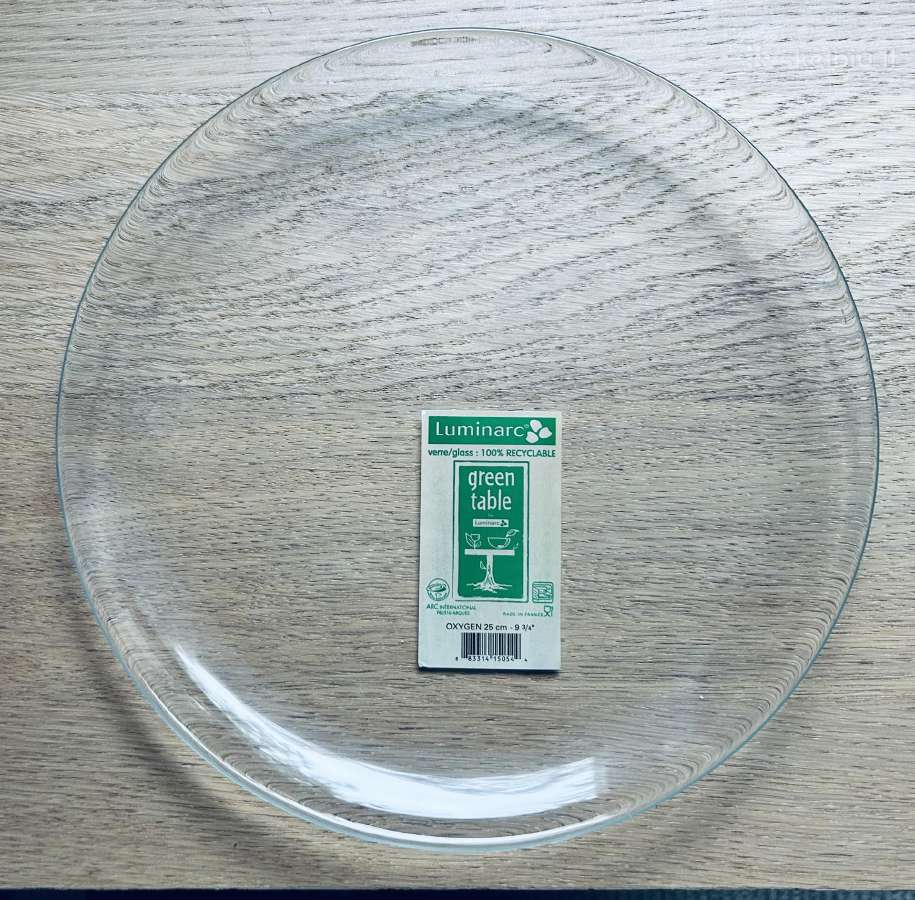 6 Luminarc 25 cm skaidrios lekštes dekupażui - nuotraukos Nr. 2