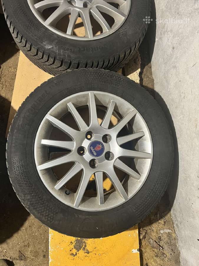 Saab ratlankiai R16 su žieminėm padangom - nuotraukos Nr. 3