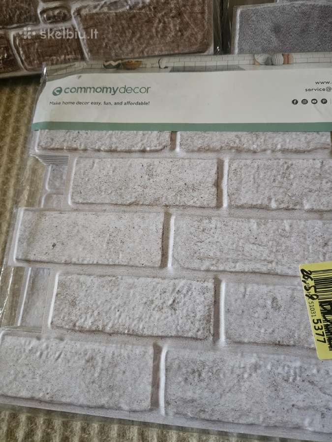 Lipnios 3D plytų imitacijos sienų lapai po 10 vnt - nuotraukos Nr. 2