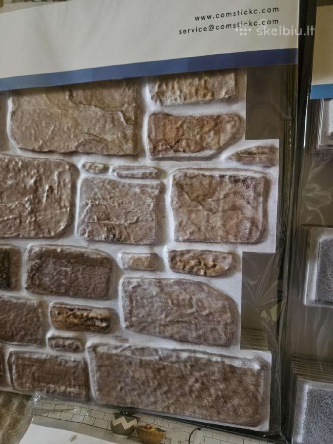Lipnios 3D plytų imitacijos sienų lapai po 10 vnt - nuotraukos Nr. 3