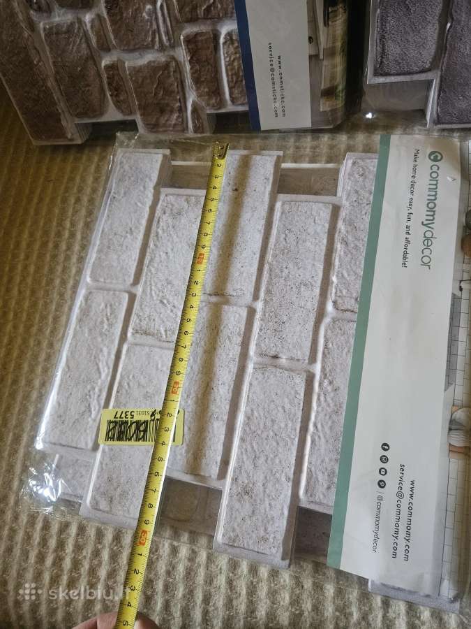 Lipnios 3D plytų imitacijos sienų lapai po 10 vnt - nuotraukos Nr. 7