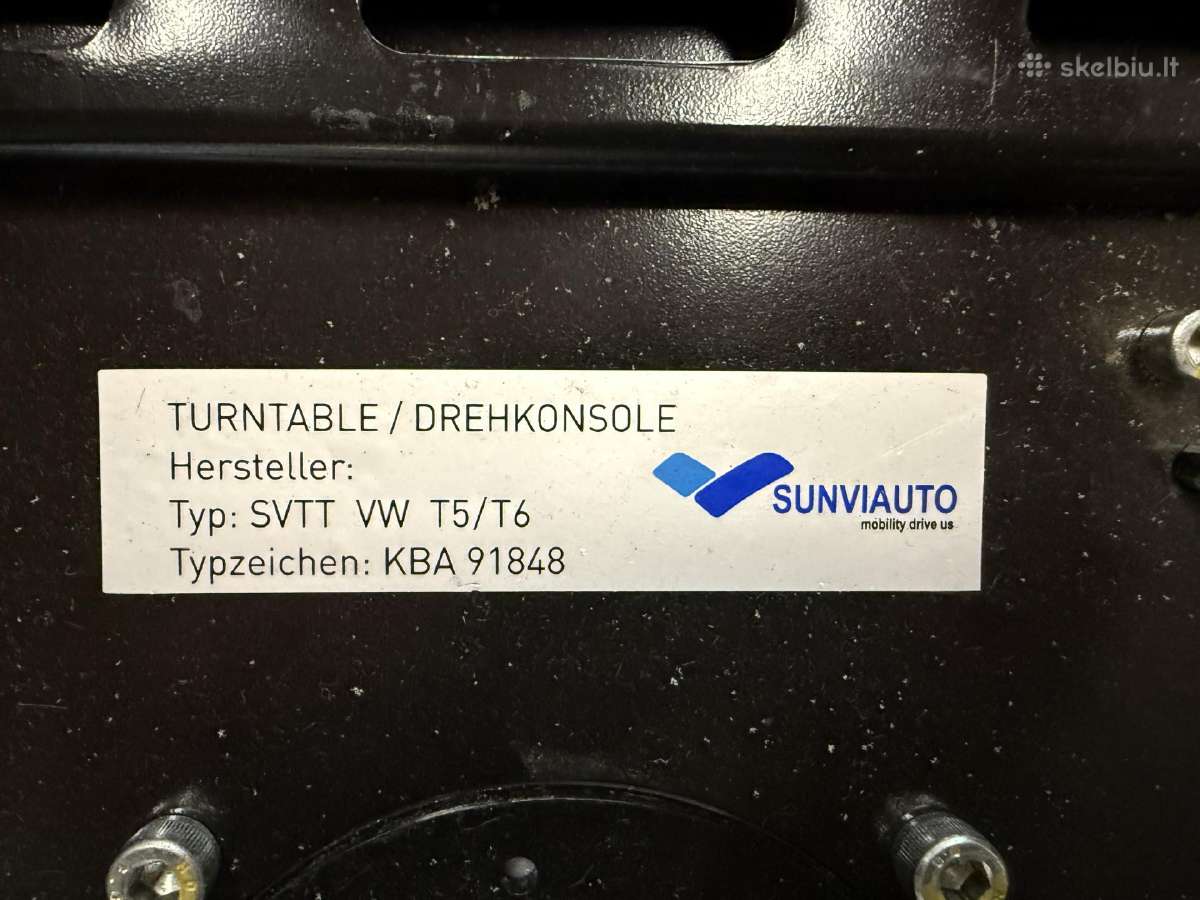 VW T5 / T6 priekinės sėdynės pasukimo mechanizmas - nuotraukos Nr. 2
