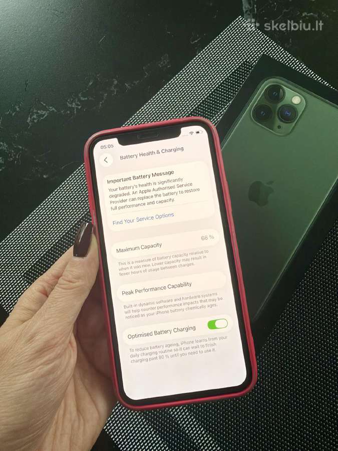 Parduodu iPhone 11 Pro midnight green 256gb - nuotraukos Nr. 15