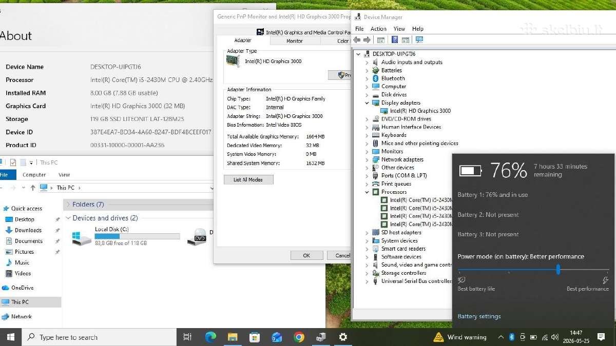 Dell Latitude E6420 i5 8gb SSD - nuotraukos Nr. 7