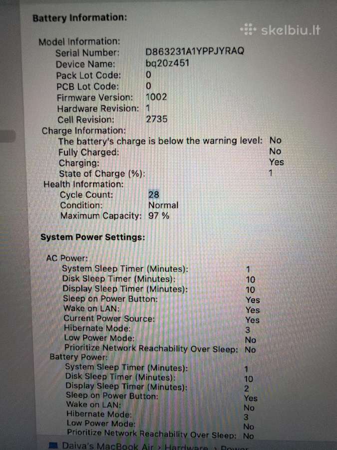 MacBook air M1 8/256 - nuotraukos Nr. 10