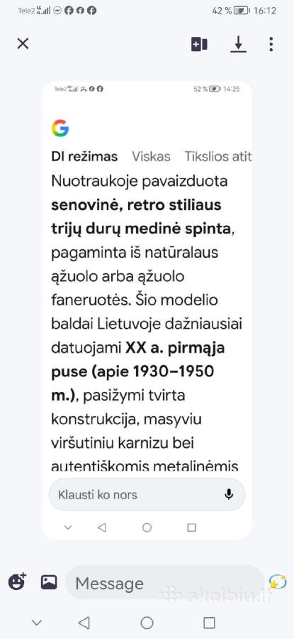 Sena uosio masyvo spinta - nuotraukos Nr. 6