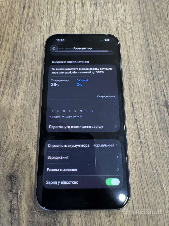 iPhone 15 pro 87% Akkumulator - nuotraukos Nr. 2