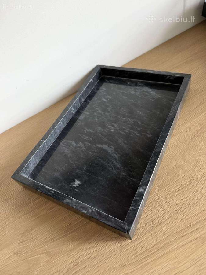 Juodas marmurinis padėklas 30 x 20 cm - nuotraukos Nr. 2
