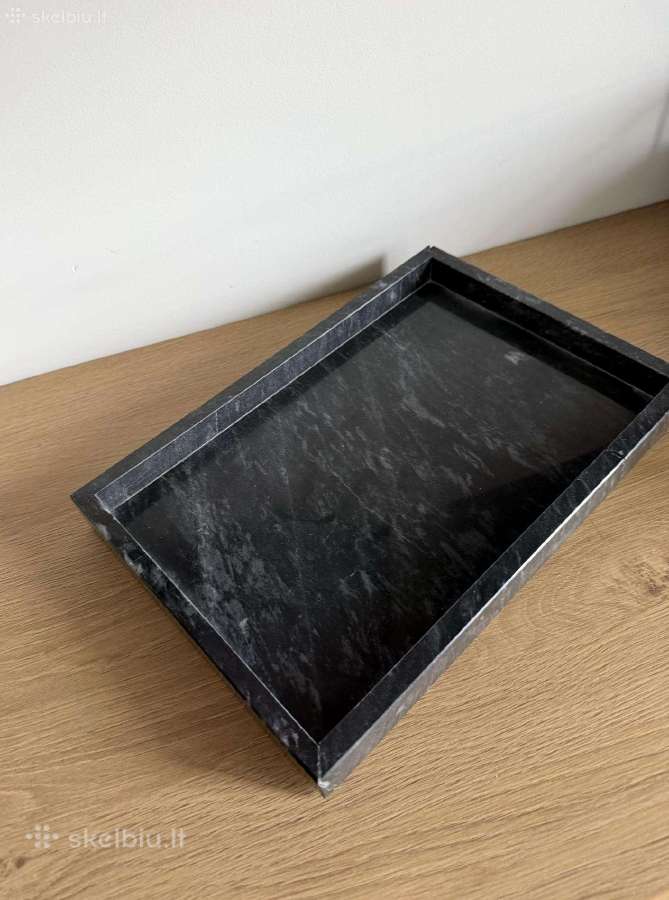 Juodas marmurinis padėklas 30 x 20 cm - nuotraukos Nr. 3