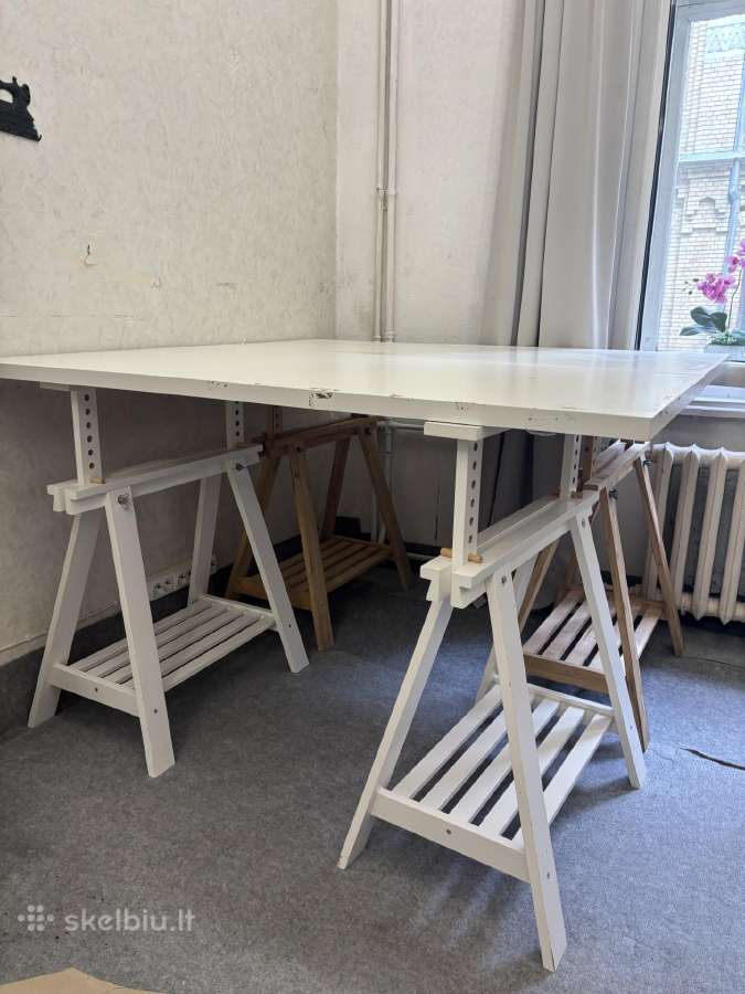 Ikea Mittback Stalo žirgės / kojos / baltos - nuotraukos Nr. 3