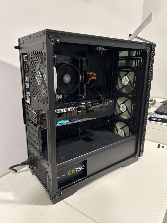 Gaming Pc su Rtx 3060, Ryzen 5 5600x ir 32gb RAM - nuotraukos Nr. 3