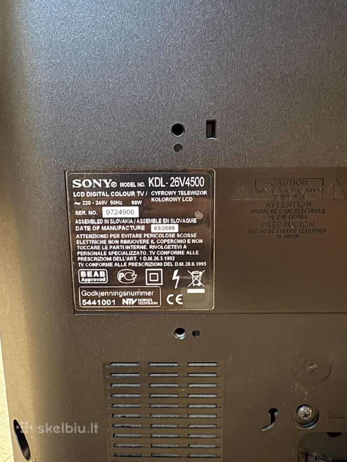 Sony Bravia Televizorius - nuotraukos Nr. 4
