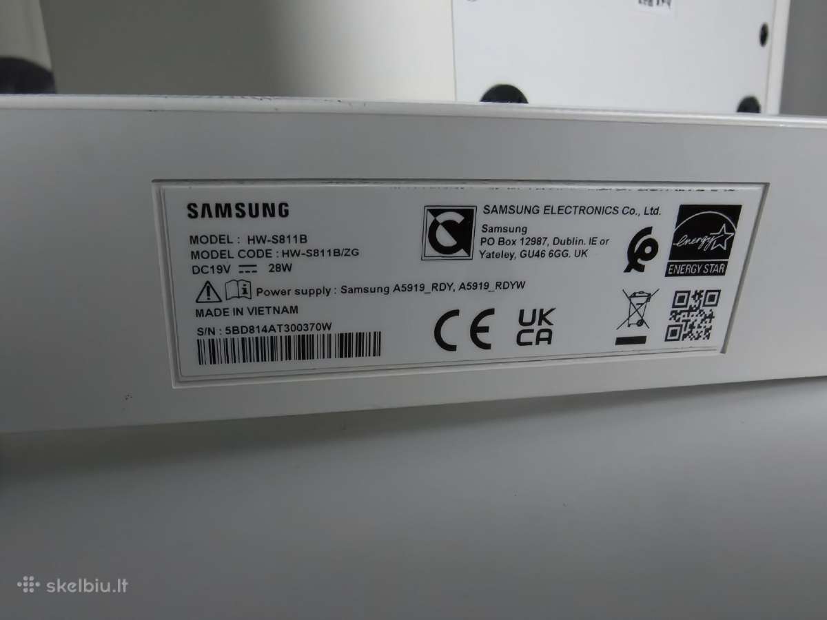 Samsung garso juosta Hw-s811b/zg su Subwooferiu - nuotraukos Nr. 2