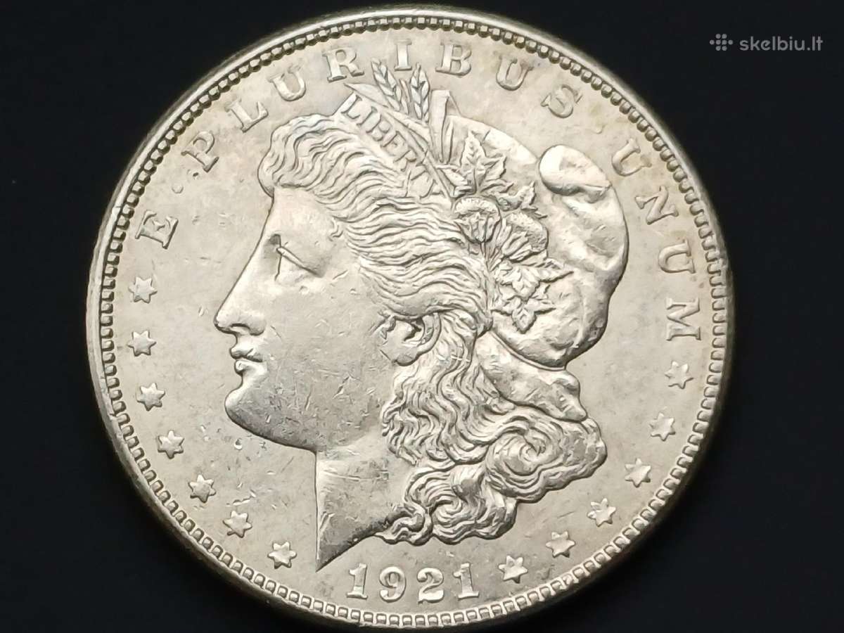 Doleris 1921m. JAV sidabras 900 - nuotraukos Nr. 2