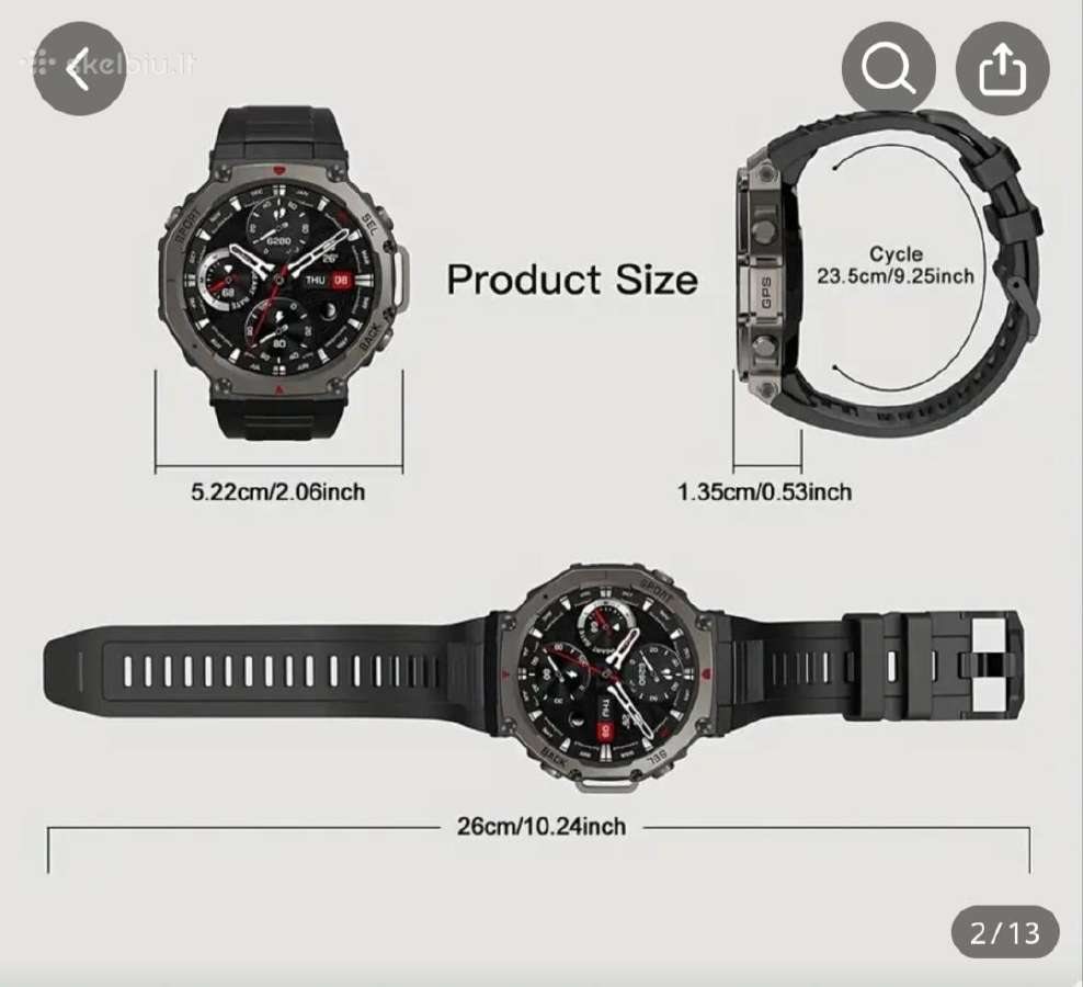 X Watch Military – vandeniui atsparus laikrodis - nuotraukos Nr. 6