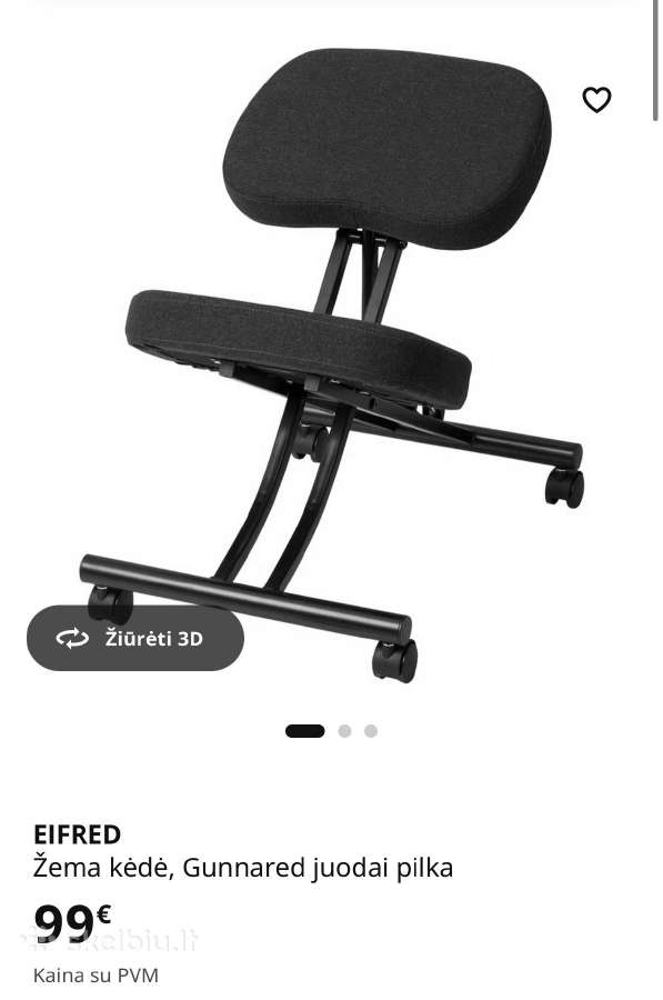 Ikea Eifred ergonominė klūpėjimo kėdė - nuotraukos Nr. 2
