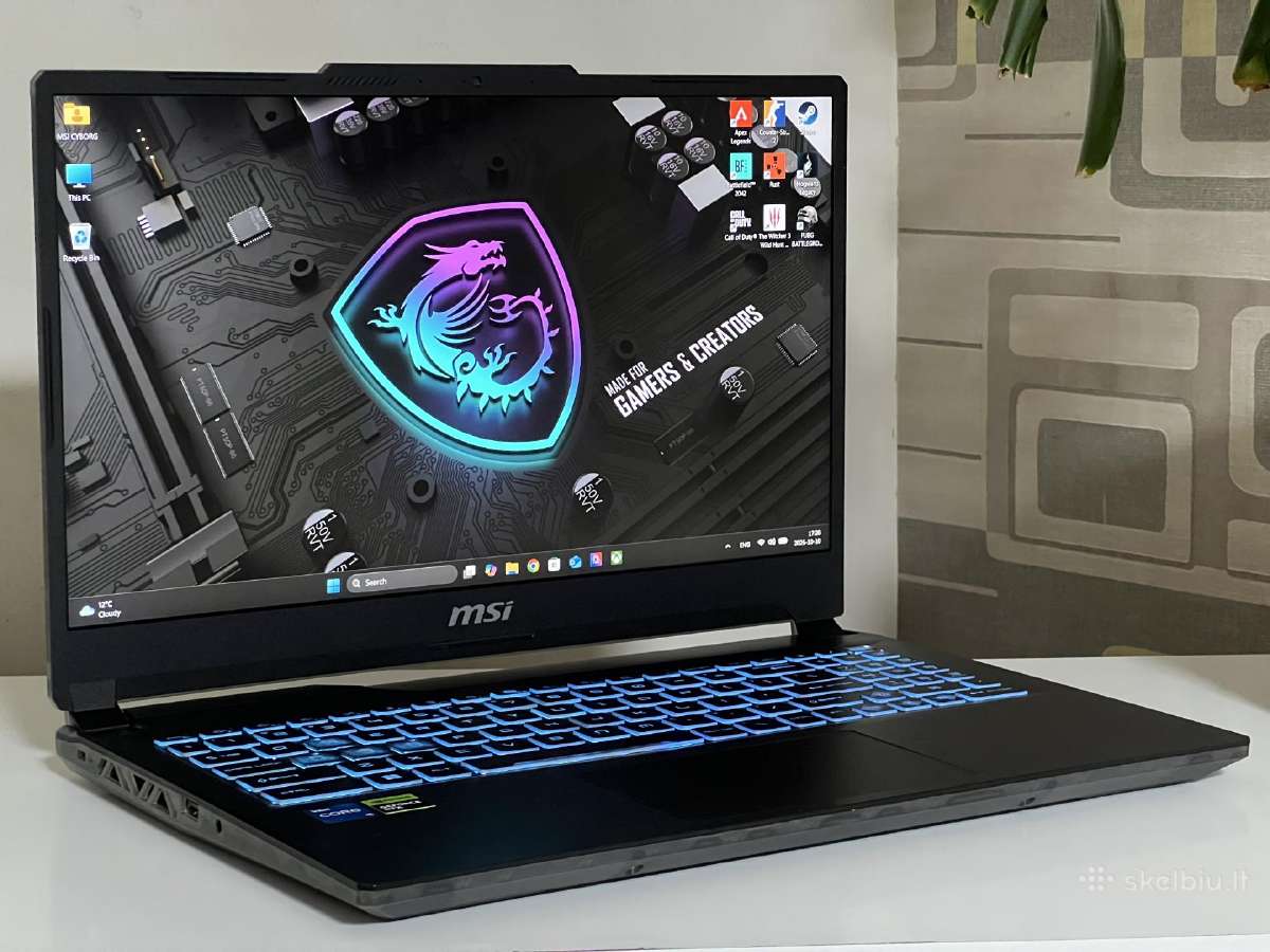 Parduodamas Msi Cyborg su Rtx 4050, I5-12k, 144hz. - nuotraukos Nr. 2