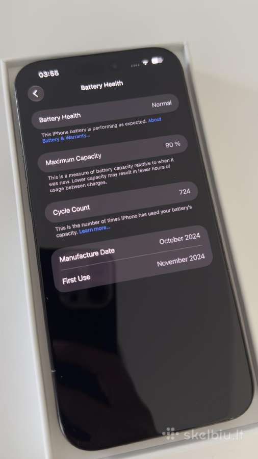 iPhone 16 pro Max 256gb black titanium - nuotraukos Nr. 7