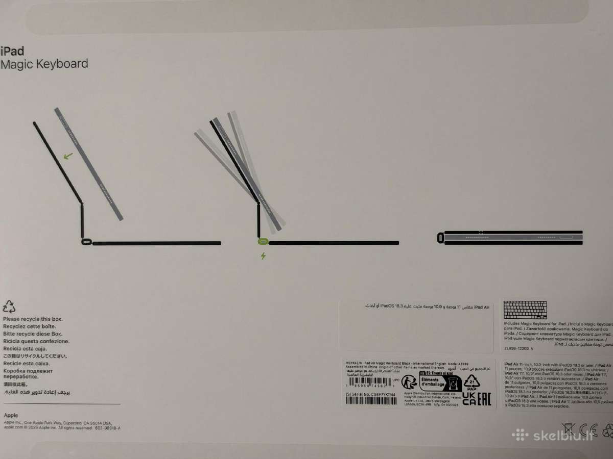 Apple iPad Air 11 M4 WiFi Cellular Magic Keyboard - nuotraukos Nr. 2