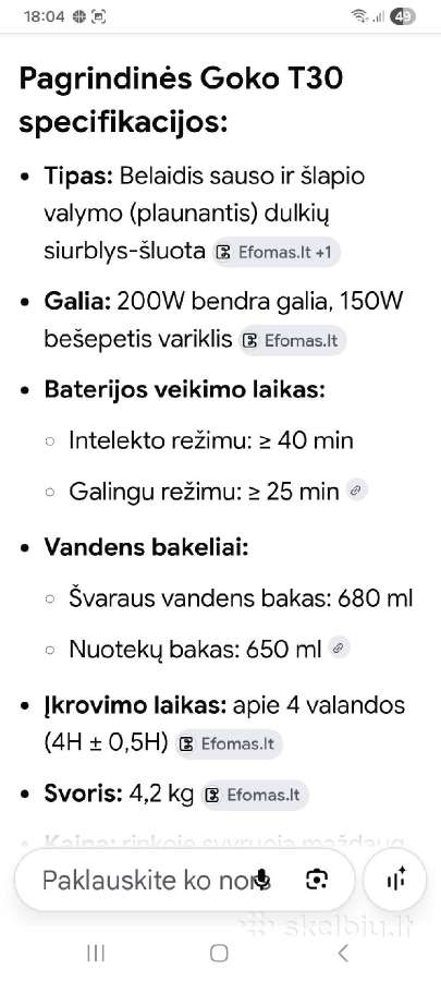 Gokorobo dulkiu siurblys - nuotraukos Nr. 5