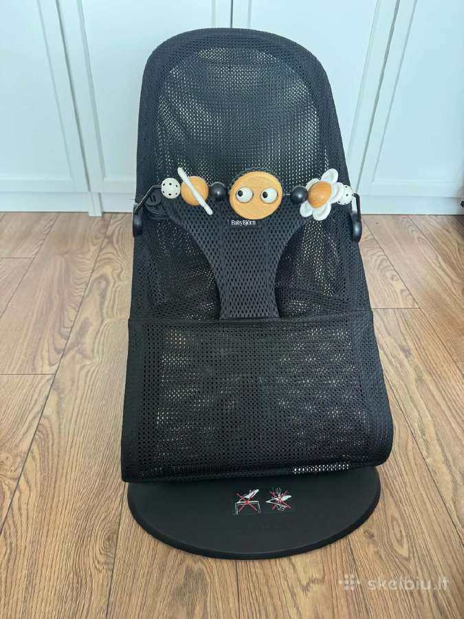 Labai mazai naudota juoda mesh Babybjorn gultukas - nuotraukos Nr. 4