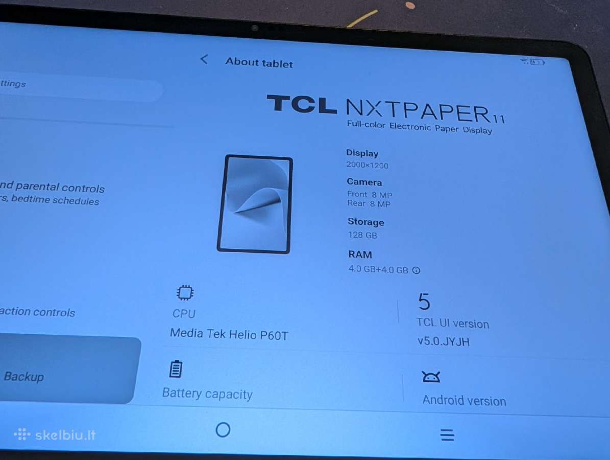 Tcl Nxtpaper 11 – 11" planšetė, 128 GB - nuotraukos Nr. 8