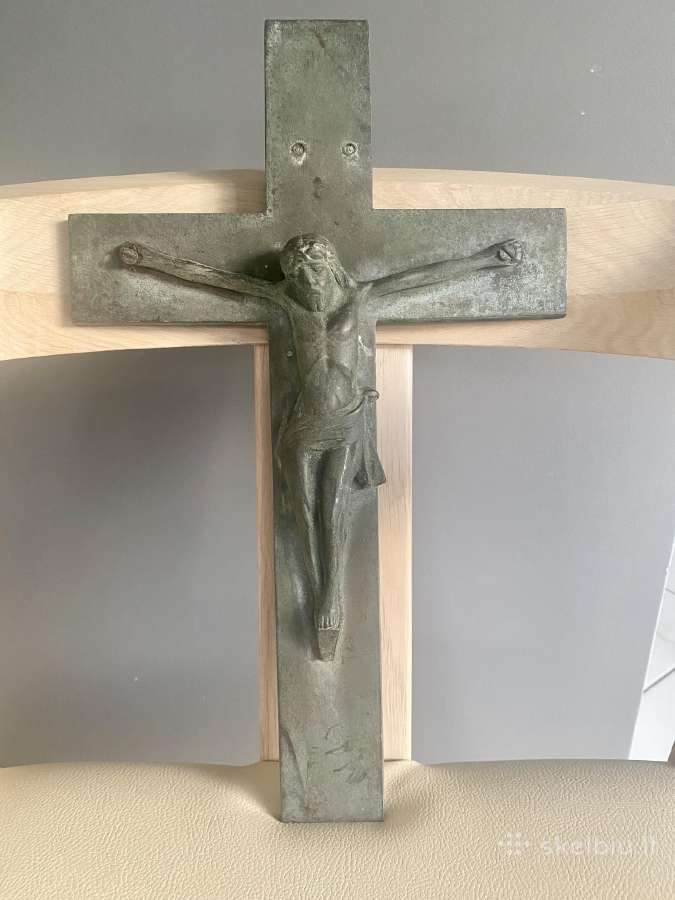 Įspūdingas antikvarinis kryžius iš bronzos - nuotraukos Nr. 4