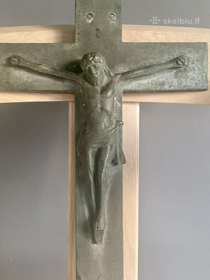 Įspūdingas antikvarinis kryžius iš bronzos - nuotraukos Nr. 5