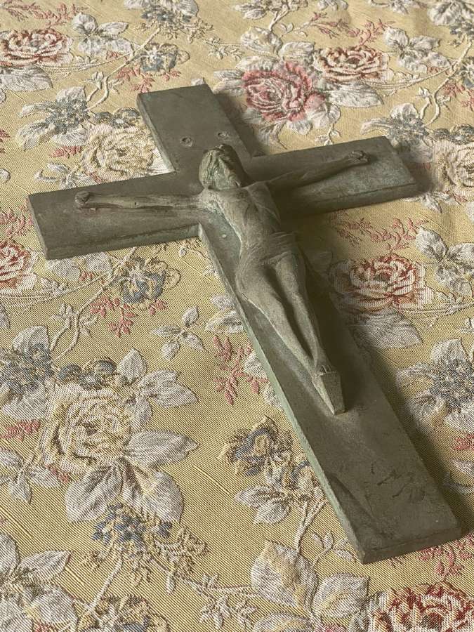 Įspūdingas antikvarinis kryžius iš bronzos - nuotraukos Nr. 2