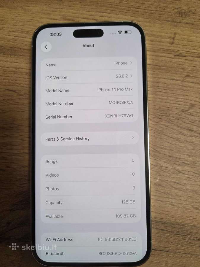 iPhone 14 Pro Max 128 GB Silver - nuotraukos Nr. 5