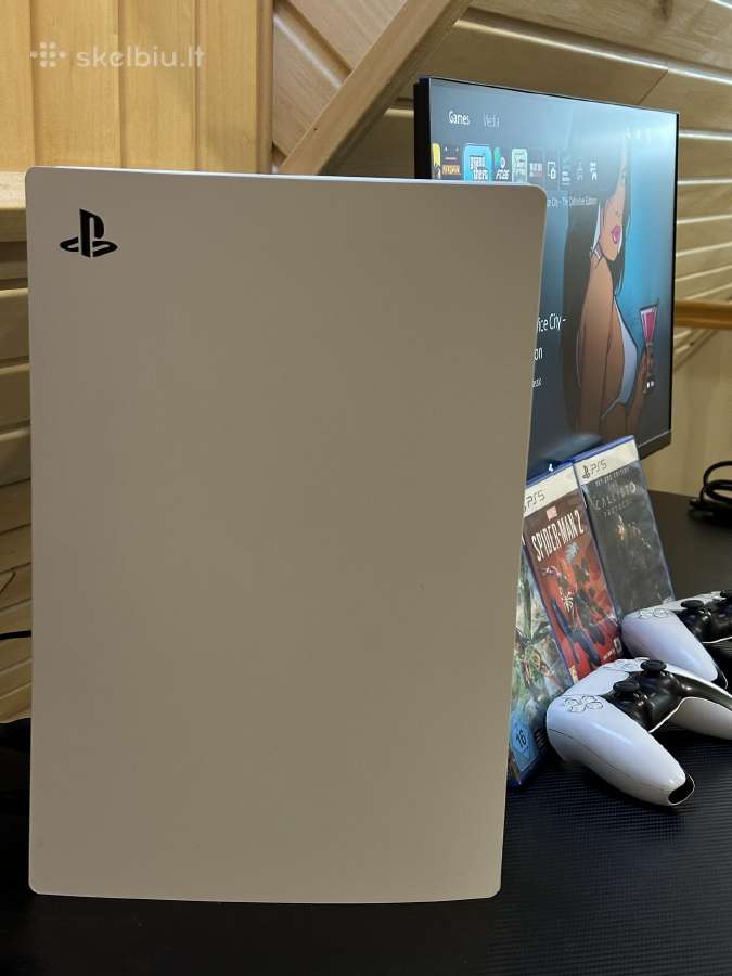 Ps5 Fat su Blu-ray + 2 pultai + 3 žaidmai - nuotraukos Nr. 5