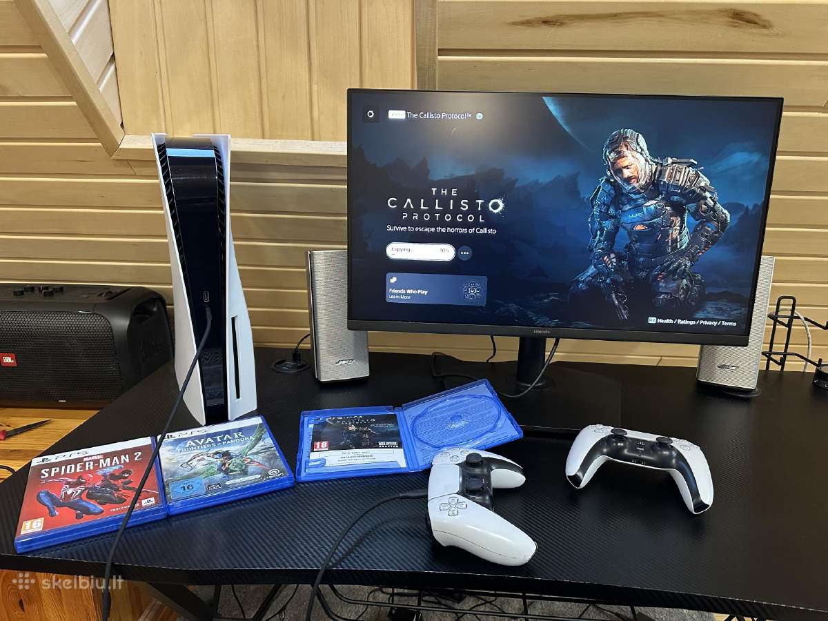 Ps5 Fat su Blu-ray + 2 pultai + 3 žaidmai - nuotraukos Nr. 7