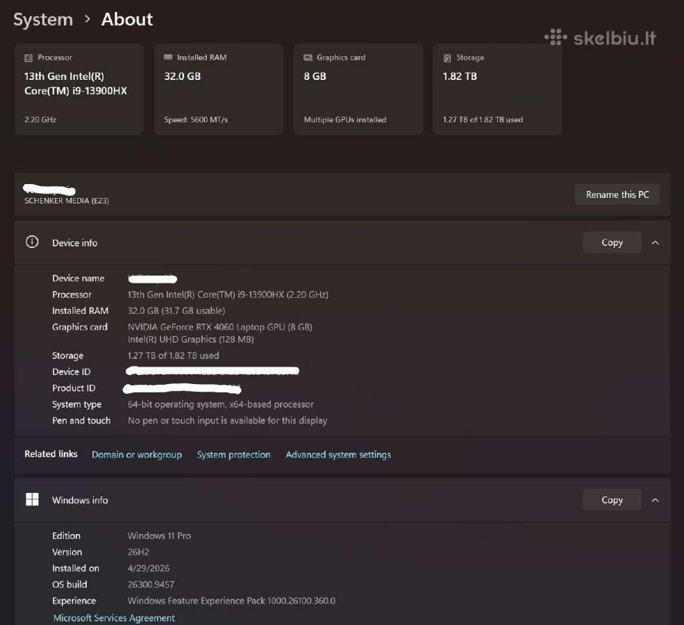 Xmgfocus16,i9,rtx4060,32gb/2tb - nuotraukos Nr. 9