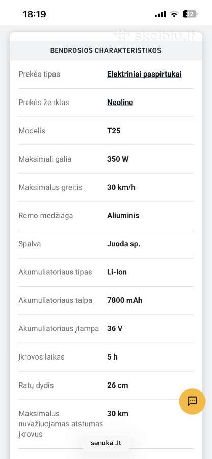 Elektrinis paspirtukas Neoline T25 - nuotraukos Nr. 6