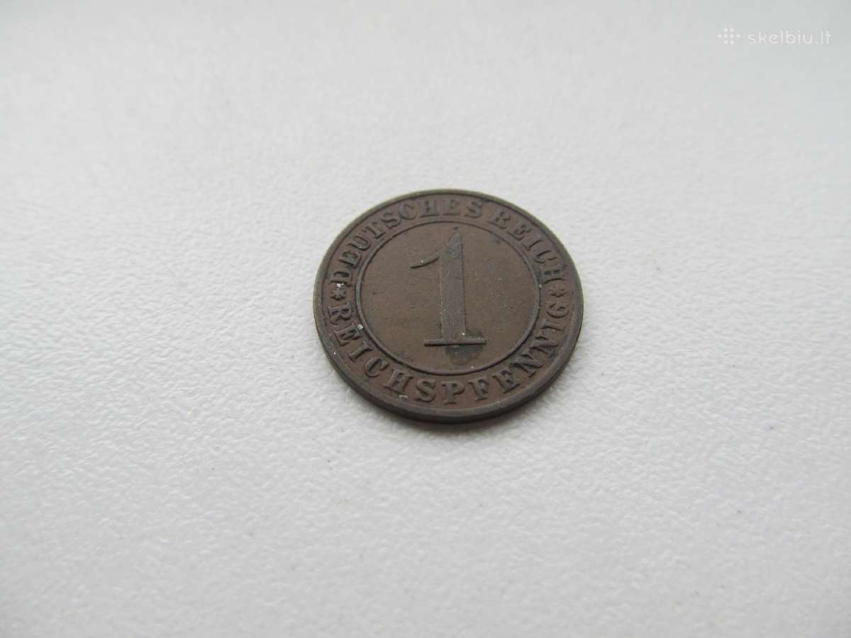 1 reichspfennig , Vokietija , 1924 J , 1925 E, J - nuotraukos Nr. 3