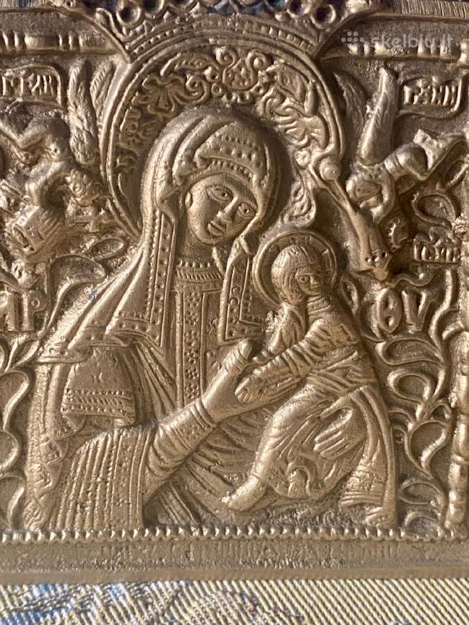 Švnč. Mergelės Ikona iš bronzos IX - XX a - nuotraukos Nr. 2