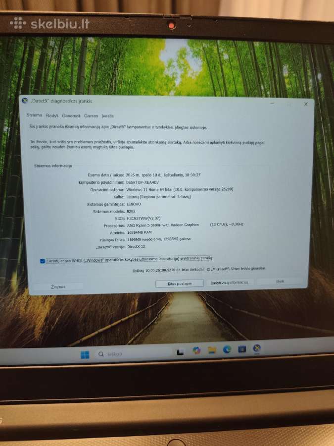 Lenovo Ideapad 3 15 R5-5600h 16gb 500ssd Rtx 3050 - nuotraukos Nr. 5
