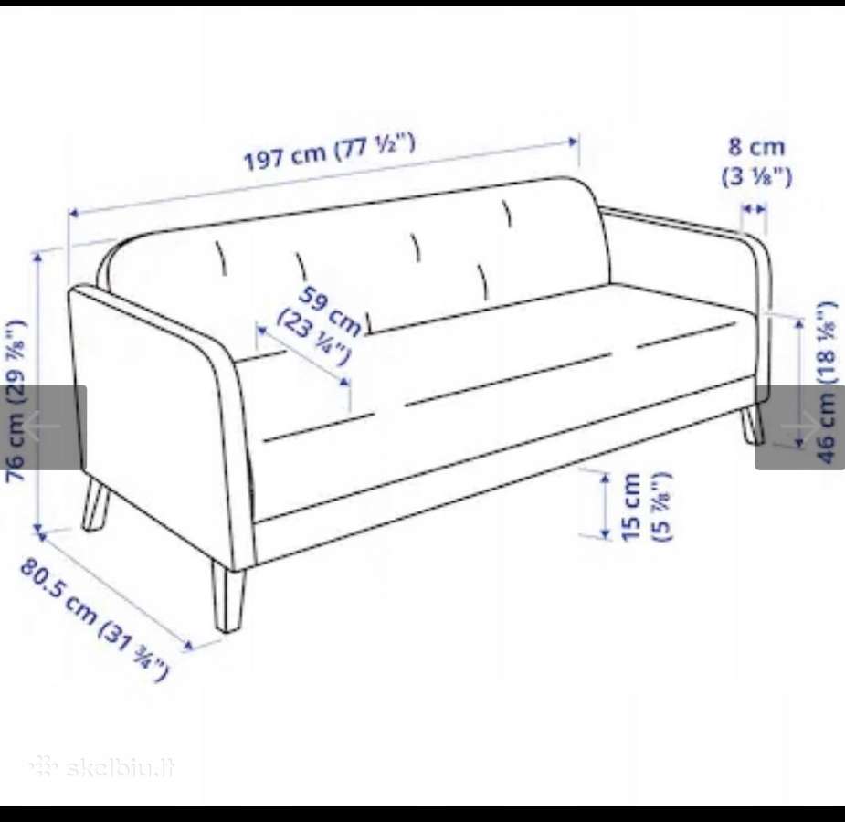 Ikea Triviete sofa Linanas - nuotraukos Nr. 3