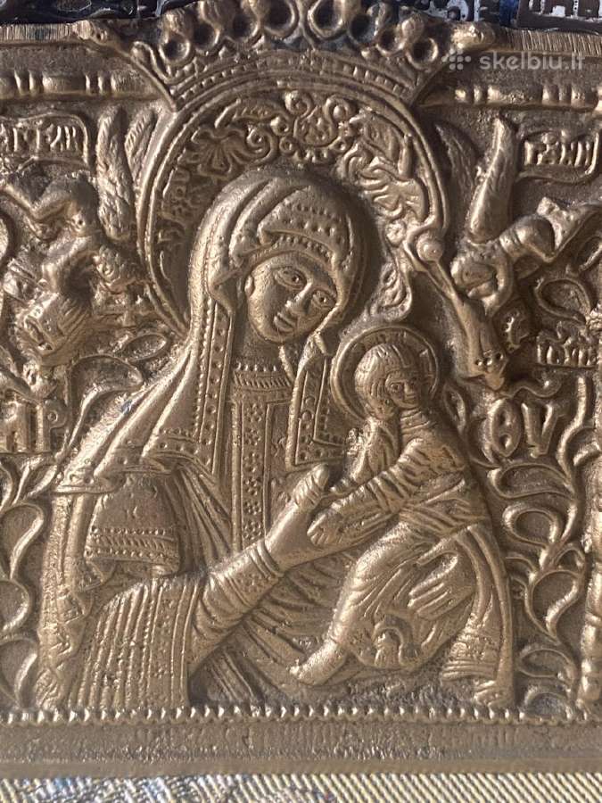 Švnč. Mergelės Ikona iš bronzos IX - XX a - nuotraukos Nr. 4
