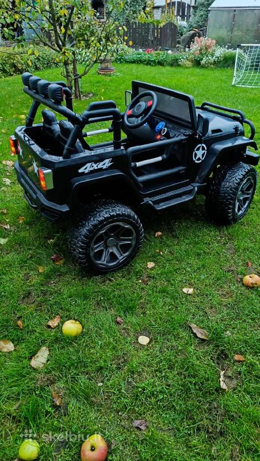 Elektromobilis vaikams Jeep Wxe-1688 Juodas 4x4 - nuotraukos Nr. 4